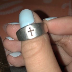 Silver cross James Avery ring!!!